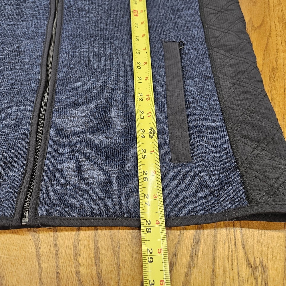 Orvis Full Zip Vest Mens L Blue Fleece Sweater Outdoor Fishing Layer Sleeveless - Picture 9 of 11